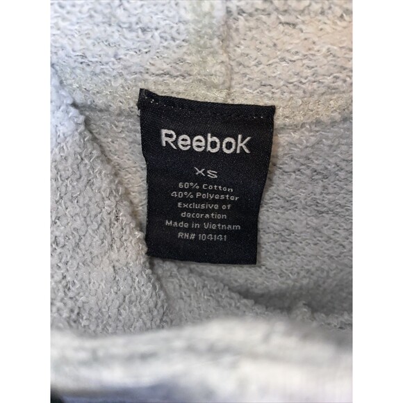 Reebok Pullover Hoodie Womens Size X Small Gray Cotton Blend Long Sleeve Running - Picture 2 of 12